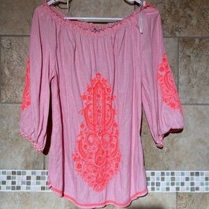 Christophe Sauvat Cai Cai Embroidered Viole Top M